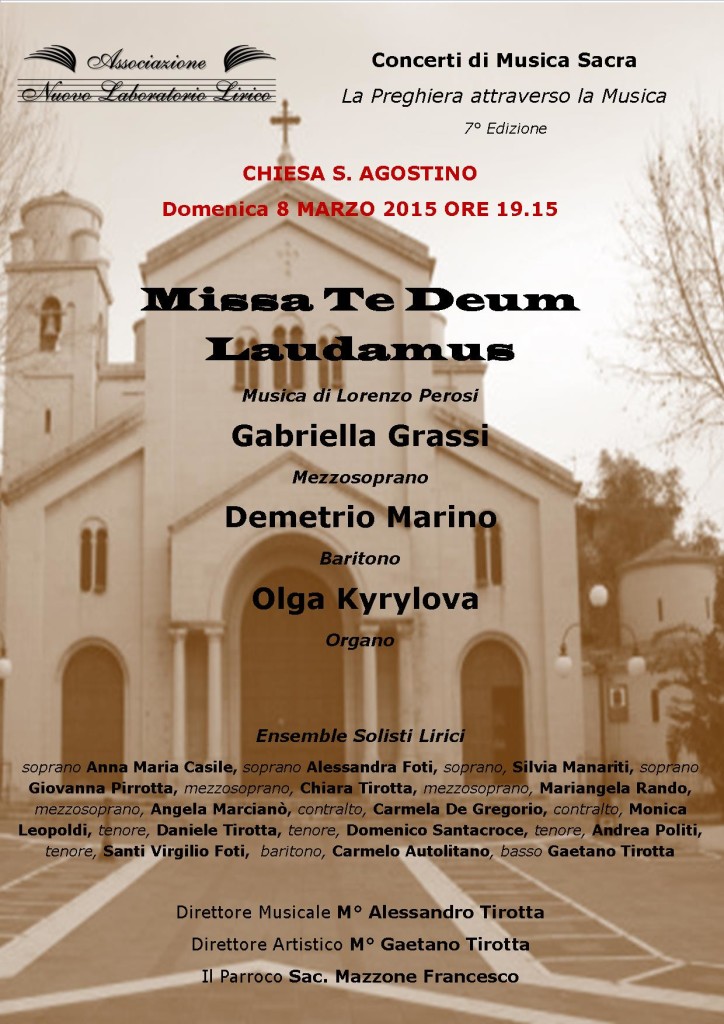 messa te deum s. agostino 8 3 2015