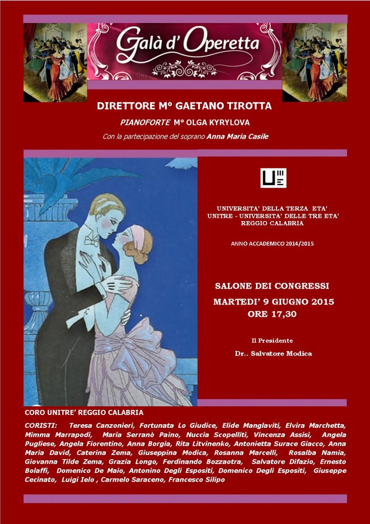 CONCERTO L'OPERETTA 9 GIUGNO 2015